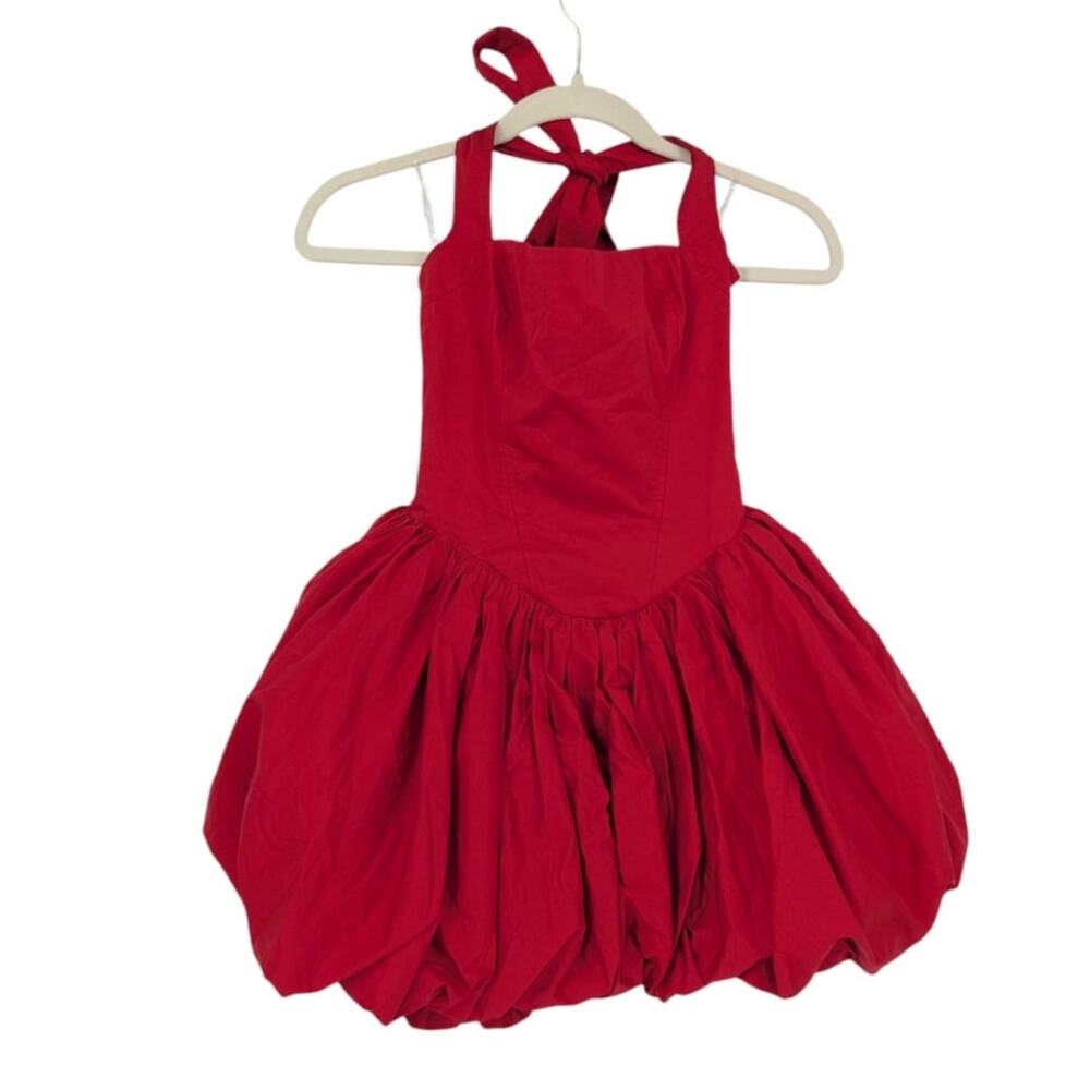 Babyboo Maricia Red Bubble Mini Dress Size Small NWT Corset Halter - Picture 2 of 4